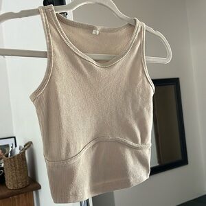 Ribbed crop tank top
